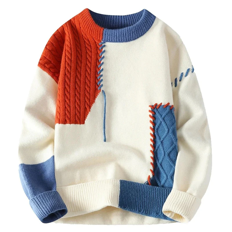 Charles | Patchwork Knit Sweater