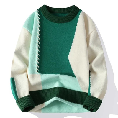 Charles | Patchwork Knit Sweater