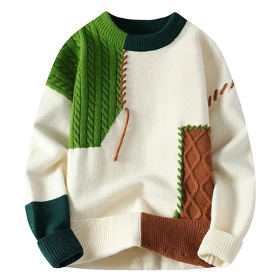 Charles | Patchwork Knit Sweater