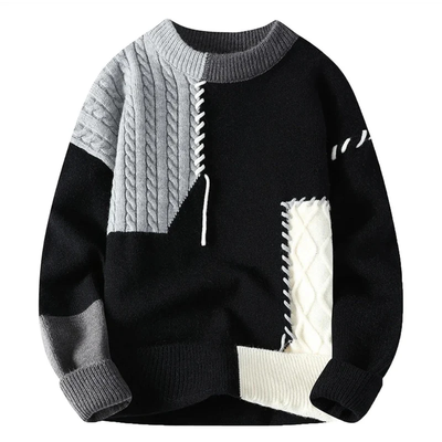 Charles | Patchwork Knit Sweater