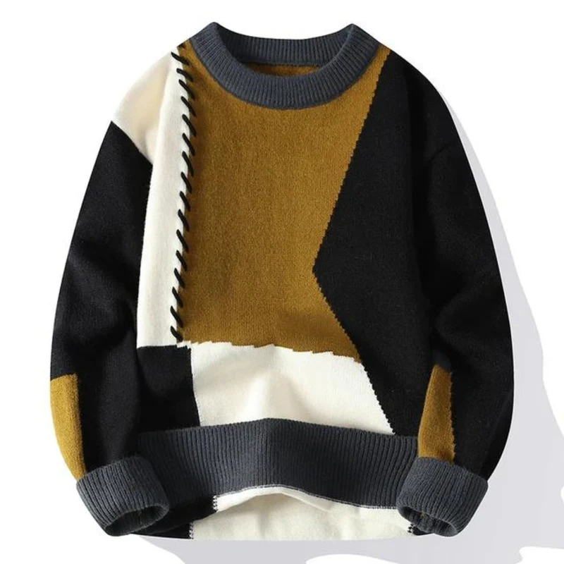 Charles | Patchwork Knit Sweater