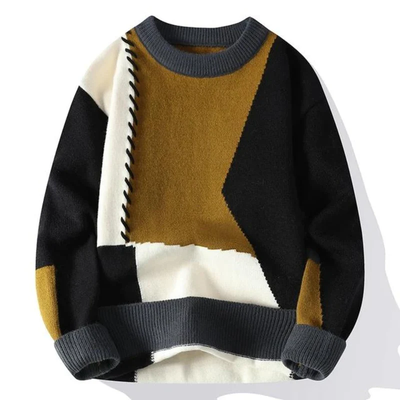Charles | Patchwork Knit Sweater