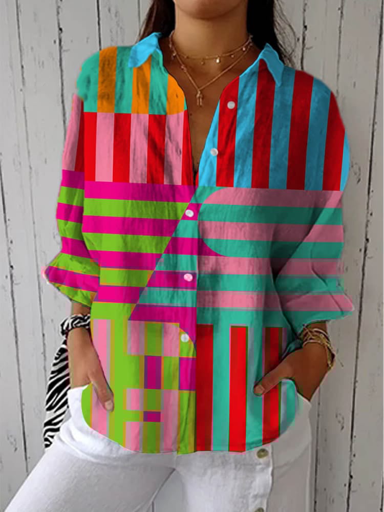 Nanna | Joyful Stripe Expression Blouse