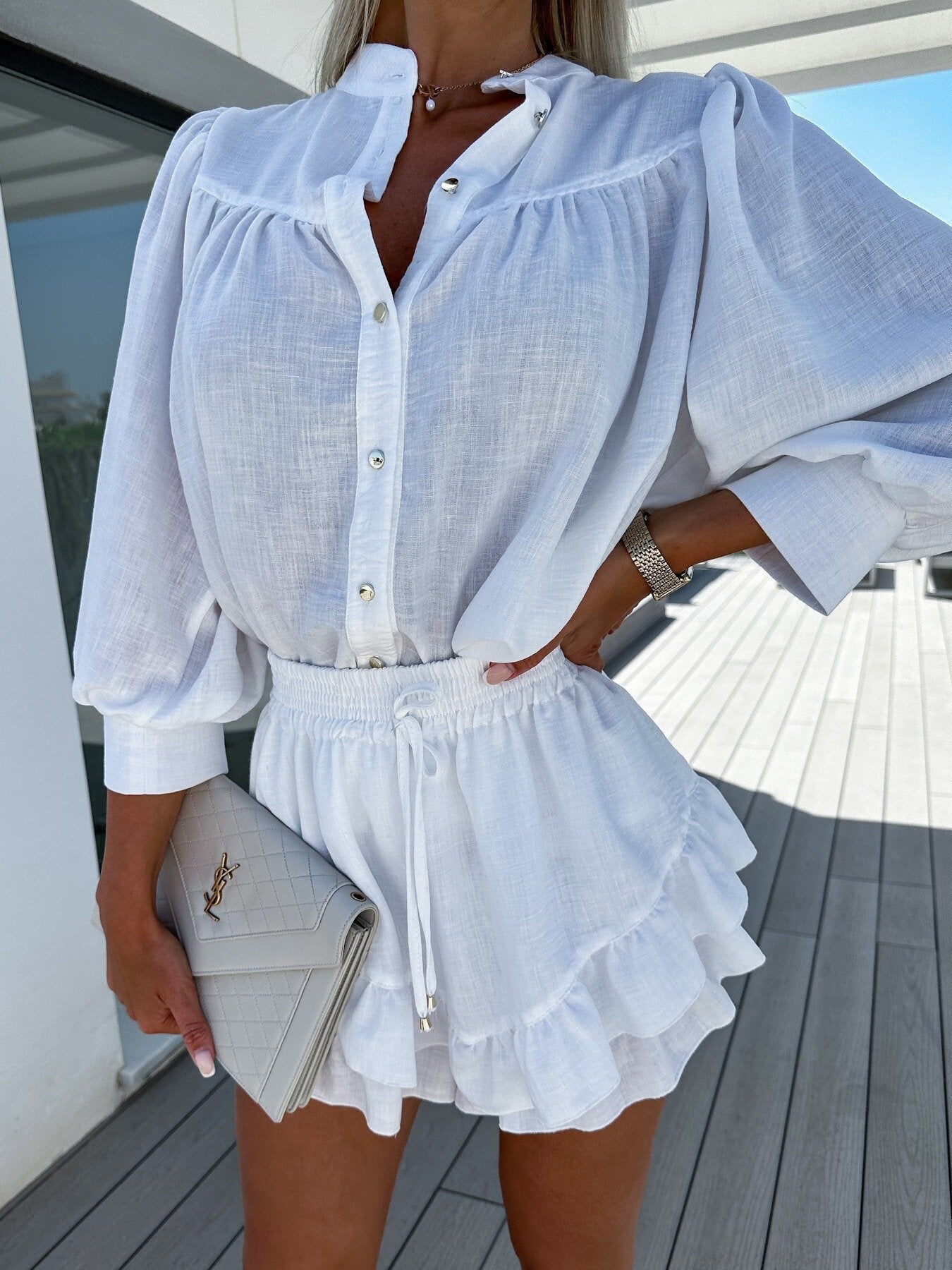 Winona | Sunlit Blouse & Ruffle Skirt Set