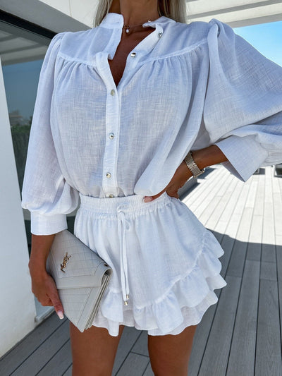 Winona | Sunlit Blouse & Ruffle Skirt Set