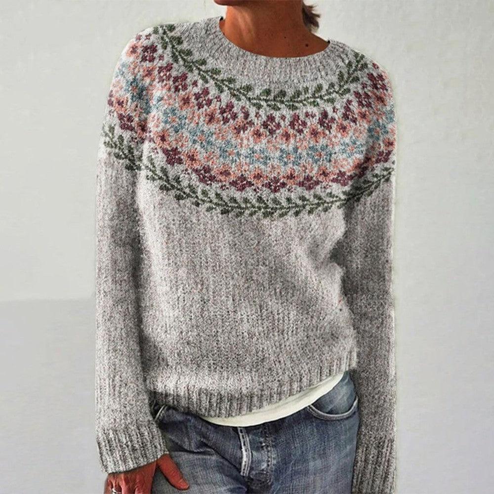 Sienna | Floral Fair Isle Knit Sweater