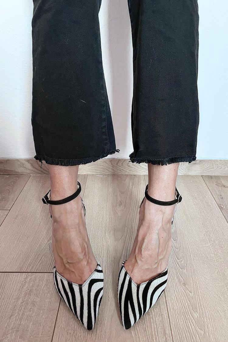 Kiara | Zebra Block Heels