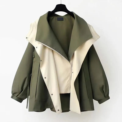 Heather | Two-Tone Layered Jacket