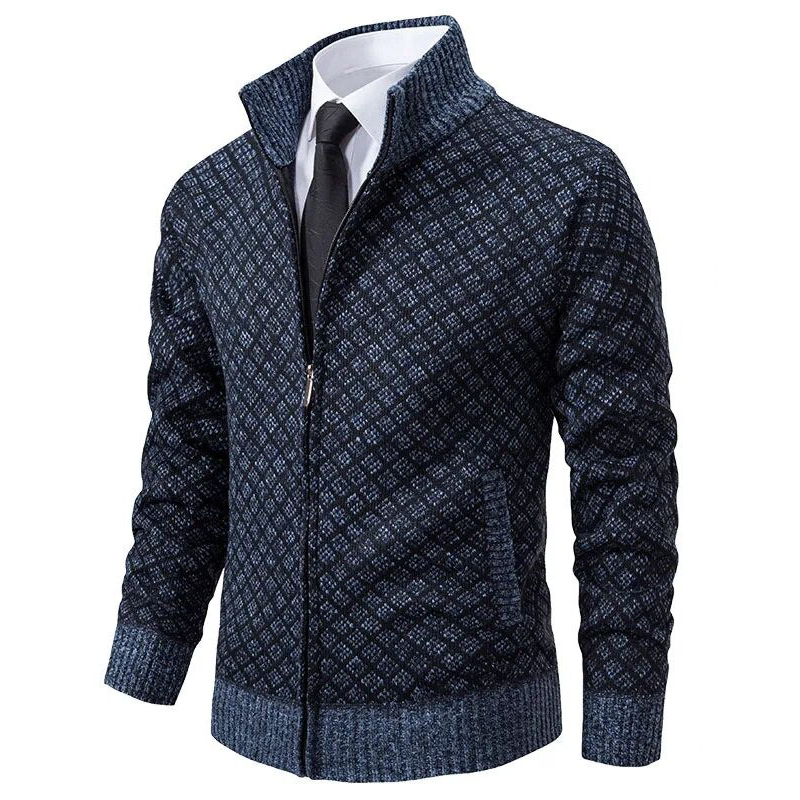 Ashton | Patterned Zip Sweater