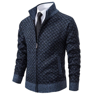 Ashton | Patterned Zip Sweater