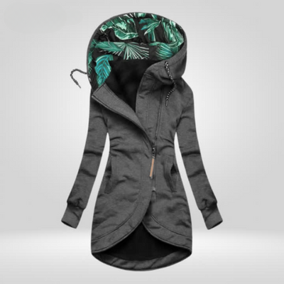 Mandy | Asymmetrical Zip Hooded Jacket