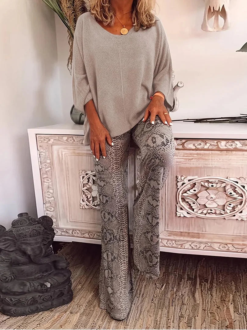 Monroe | Relaxed Knit & Statement Pants Set