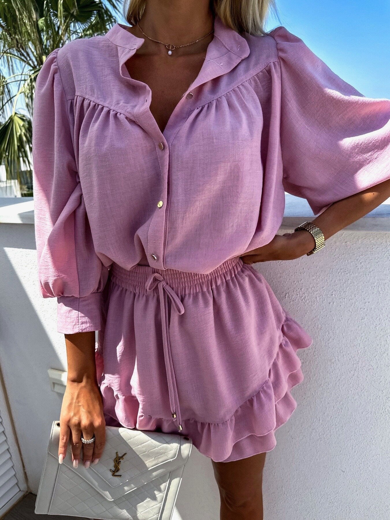 Winona | Sunlit Blouse & Ruffle Skirt Set