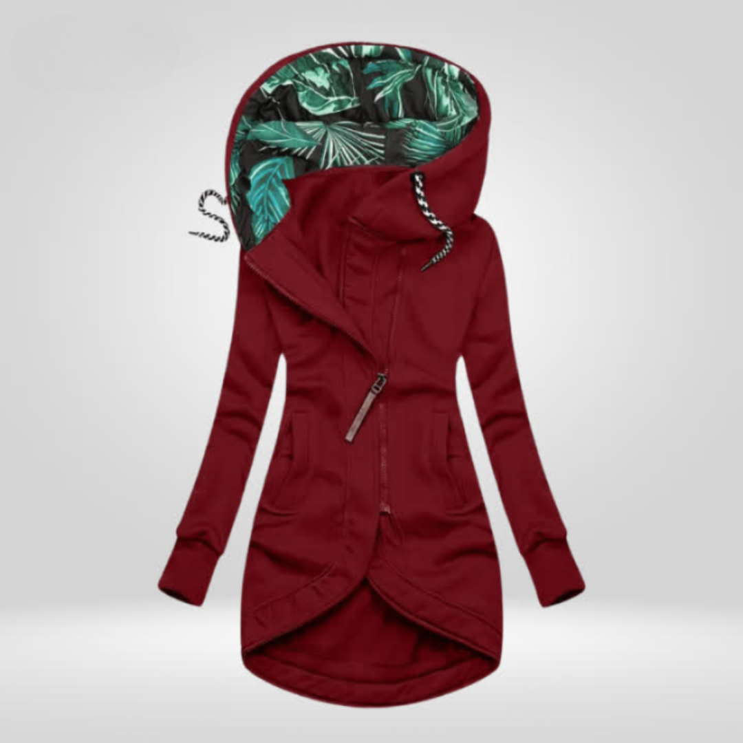 Mandy | Asymmetrical Zip Hooded Jacket