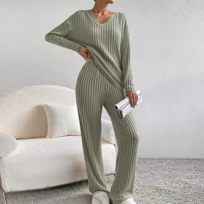 Maxine | Ribbed Knit Lounge Set