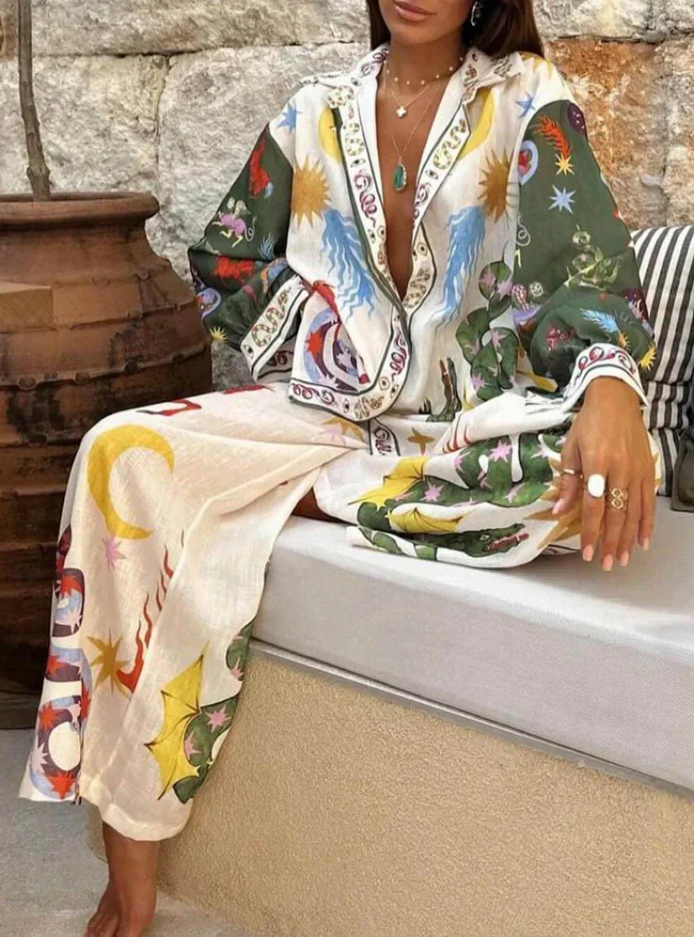 Lana | Celestial Print Two-Piece Set