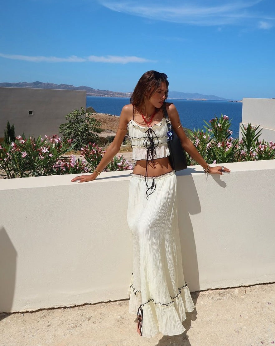 Lexi | Ruffled Tie Two-Piece Set