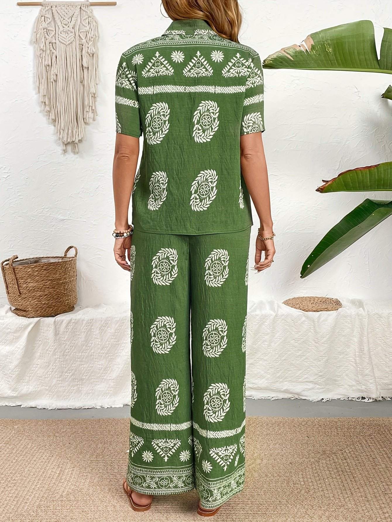 Isabella | Boho Green Two-Piece Set