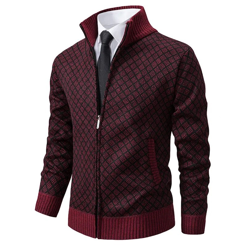 Ashton | Patterned Zip Sweater