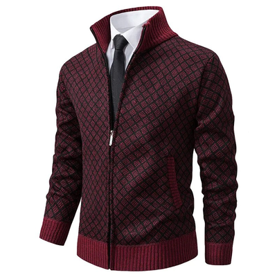 Ashton | Patterned Zip Sweater