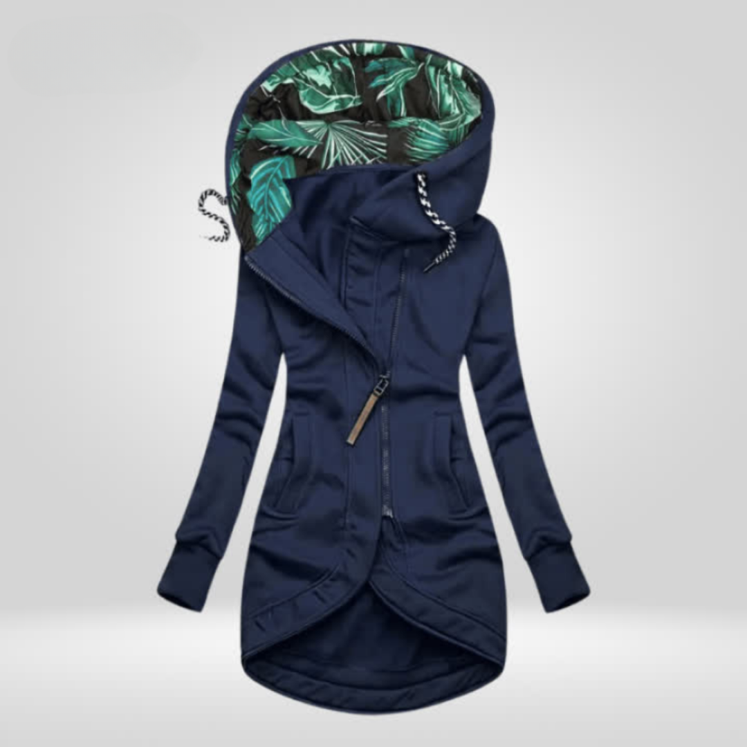 Mandy | Asymmetrical Zip Hooded Jacket