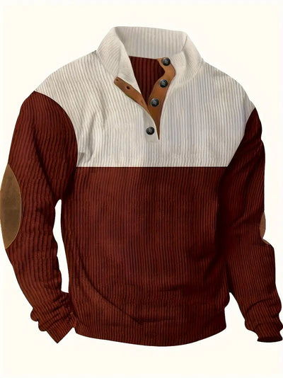 Ethan | Colorblock Button Sweater