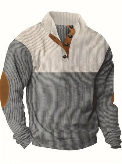 Ethan | Colorblock Button Sweater