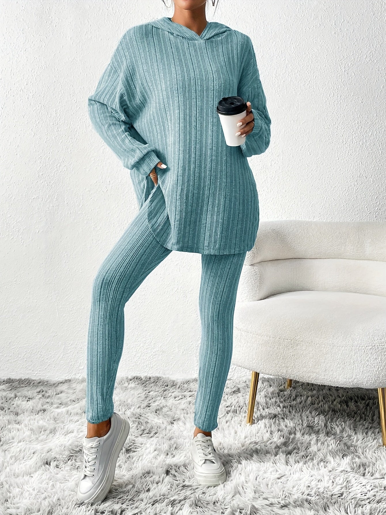 Ingrid | Relaxed Knit Hoodie Set