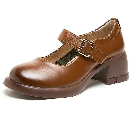 Victoria | Classic Buckle Block Heels