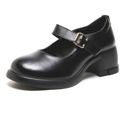 Victoria | Classic Buckle Block Heels