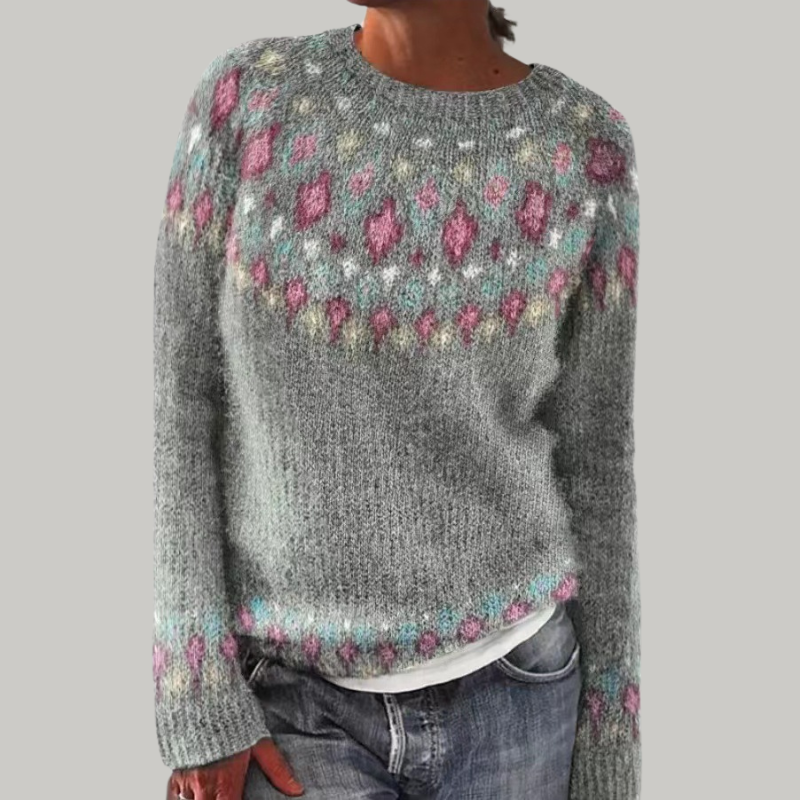 Sadie | Pastel Floral Knit Sweater