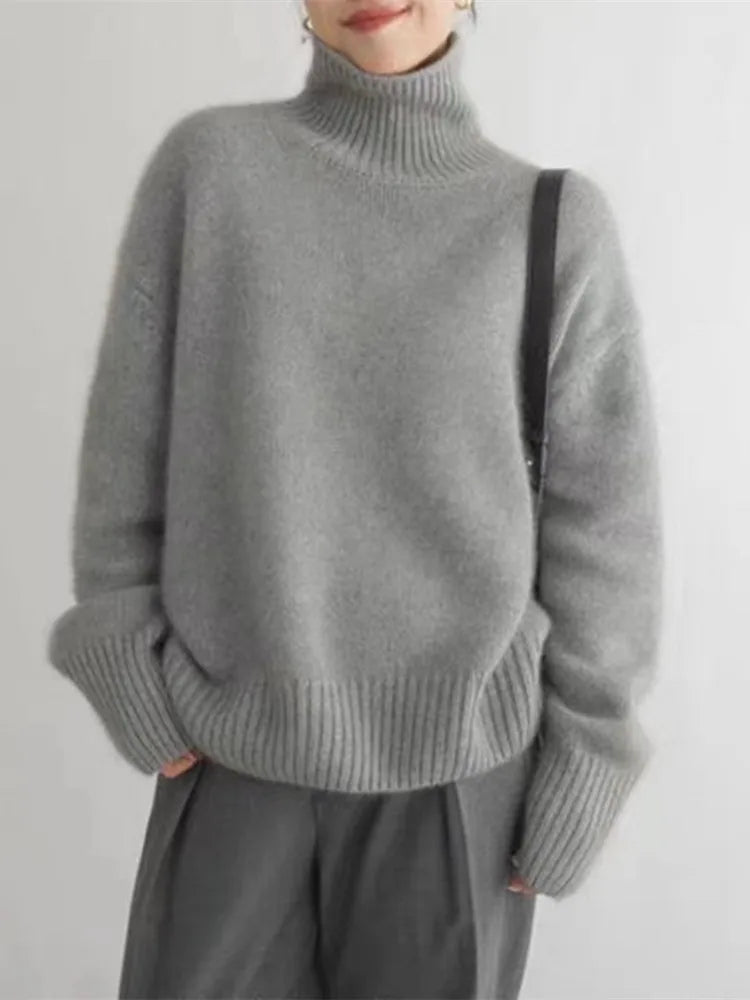 Isabella | High Neck Cashmere Sweater