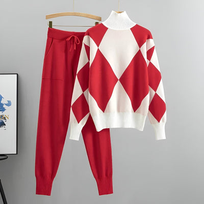 Karina | Diamond Knit Set