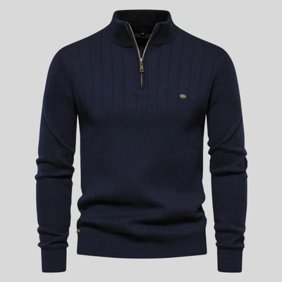 Gregory | Ribbed Half-Zip Sweater
