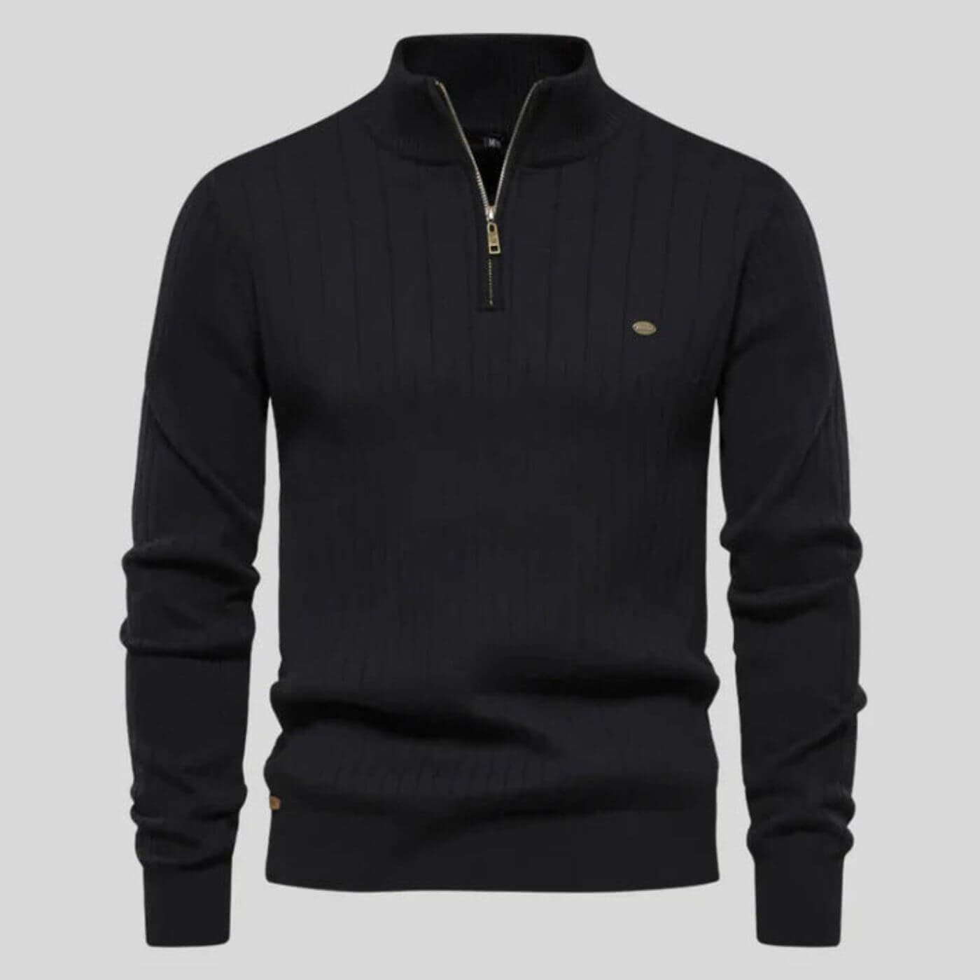Gregory | Ribbed Half-Zip Sweater