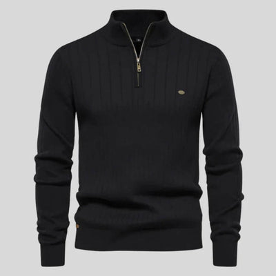 Gregory | Ribbed Half-Zip Sweater