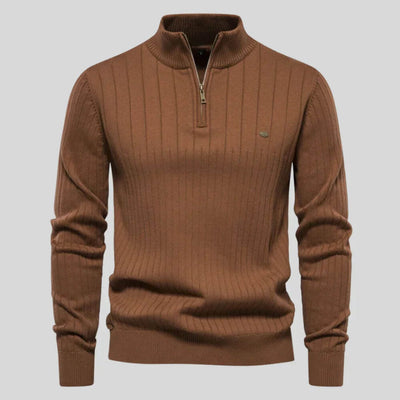 Gregory | Ribbed Half-Zip Sweater