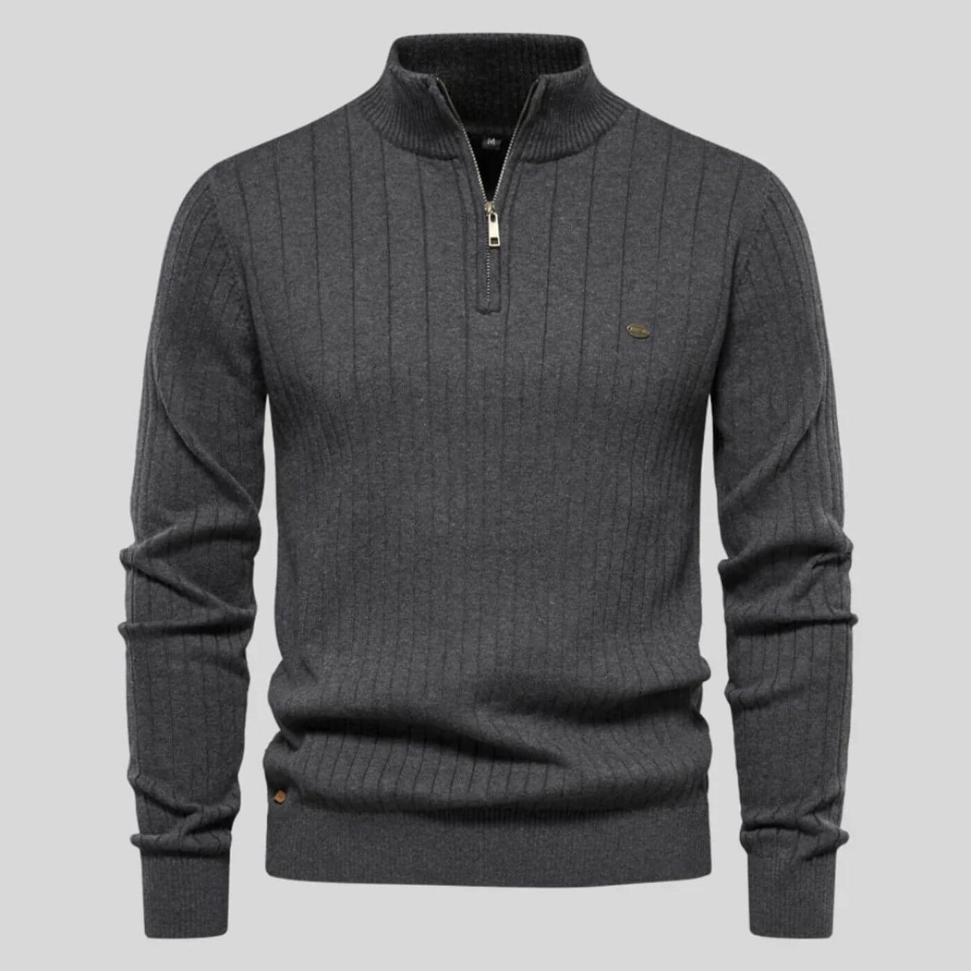 Gregory | Ribbed Half-Zip Sweater