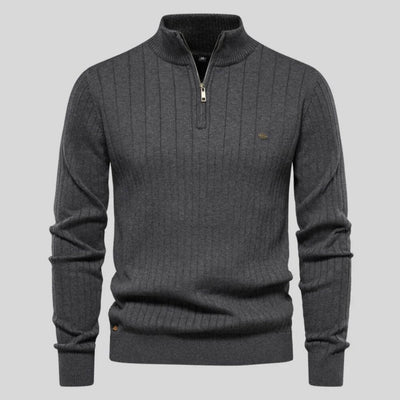 Gregory | Ribbed Half-Zip Sweater