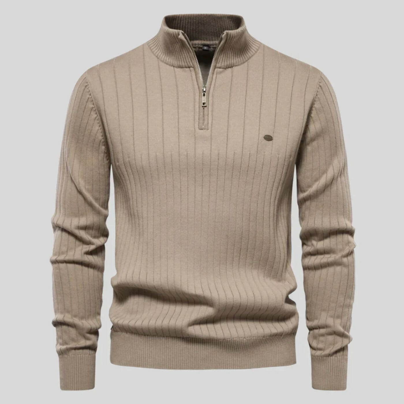Gregory | Ribbed Half-Zip Sweater