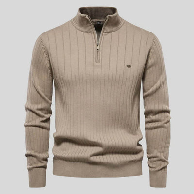 Gregory | Ribbed Half-Zip Sweater