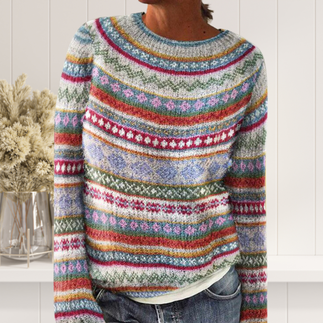 Selena | Colourful Fair Isle Knit Sweater
