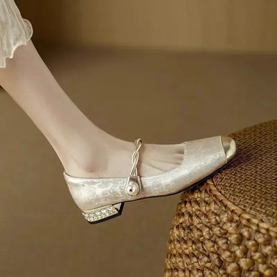 Carole | Pearl Accent Mary Jane Flats