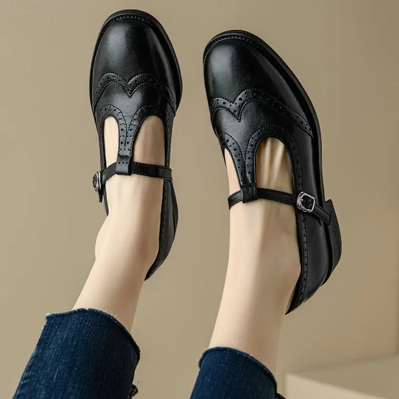 Shelby | Classic Brogue Mary Janes