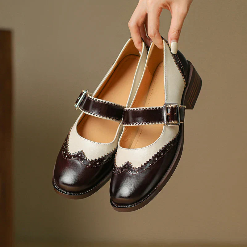 Robyn | Two-Tone Brogue Mary Janes