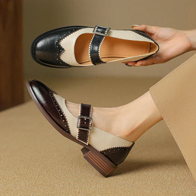 Robyn | Two-Tone Brogue Mary Janes