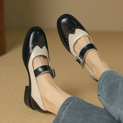 Robyn | Two-Tone Brogue Mary Janes