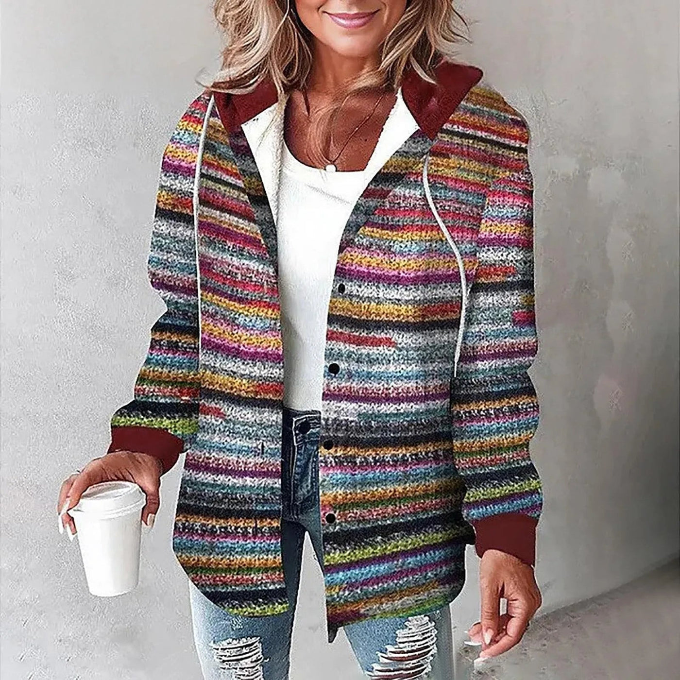 Sofie | Plaid Hooded Jacket