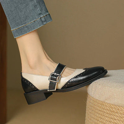 Robyn | Two-Tone Brogue Mary Janes