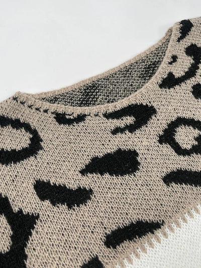 Wynn | Colour-Blocked Leopard Print Sweater